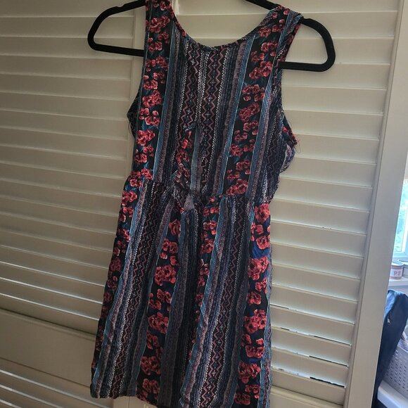 Mini Floral Boho Pattern Dress Small - Picture 1 of 4